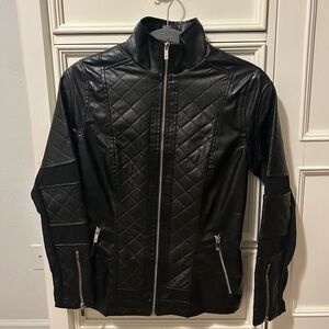Buff bunny leather jacket